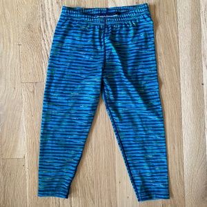Patagonia 3T Capilene Baselayer Teal Navy Green Stripes
